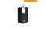 Zámok Yale Y121B/40/125/1, High Security, visiaci, čierny, 46 mm, 3 kľúče