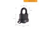 Zámok Yale Y220B/51/118/1, High Security, visiaci, laminovaná oceľ, čierny, 53 mm, 3 kľúče