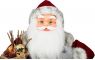 Dekorácia MagicHome Vianoce, Santa s lampášom, červený, 46 cm