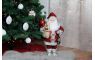 Dekorácia MagicHome Vianoce, Santa s lampášom, červený, 46 cm