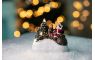 Dekorácia MagicHome Vianoce, Santa s dieťaťom, LED, 2xAAA, interiér, 9,5x6x8 cm, sellbox 12 ks