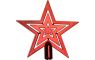 Ozdoba MagicHome Vianoce, 1 ks, 20 cm, hviezda, červená, na vianočný stromček