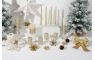 Sviečka MagicHome Vianoce, 4,8x8 cm, valcová, bal. 4 ks, šampaň, s glitrami, adventná