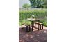 Set GARDIVA záhradný, stôl 118x58x75,5 cm, 2x lavička 108x25x45 cm
