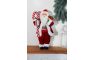 Dekorácia MagicHome Vianoce, Santa, s darčekom, červený, 45 cm