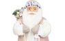 Dekorácia MagicHome Vianoce, Santa, s darčekom, ružovo-hnedý, 46 cm